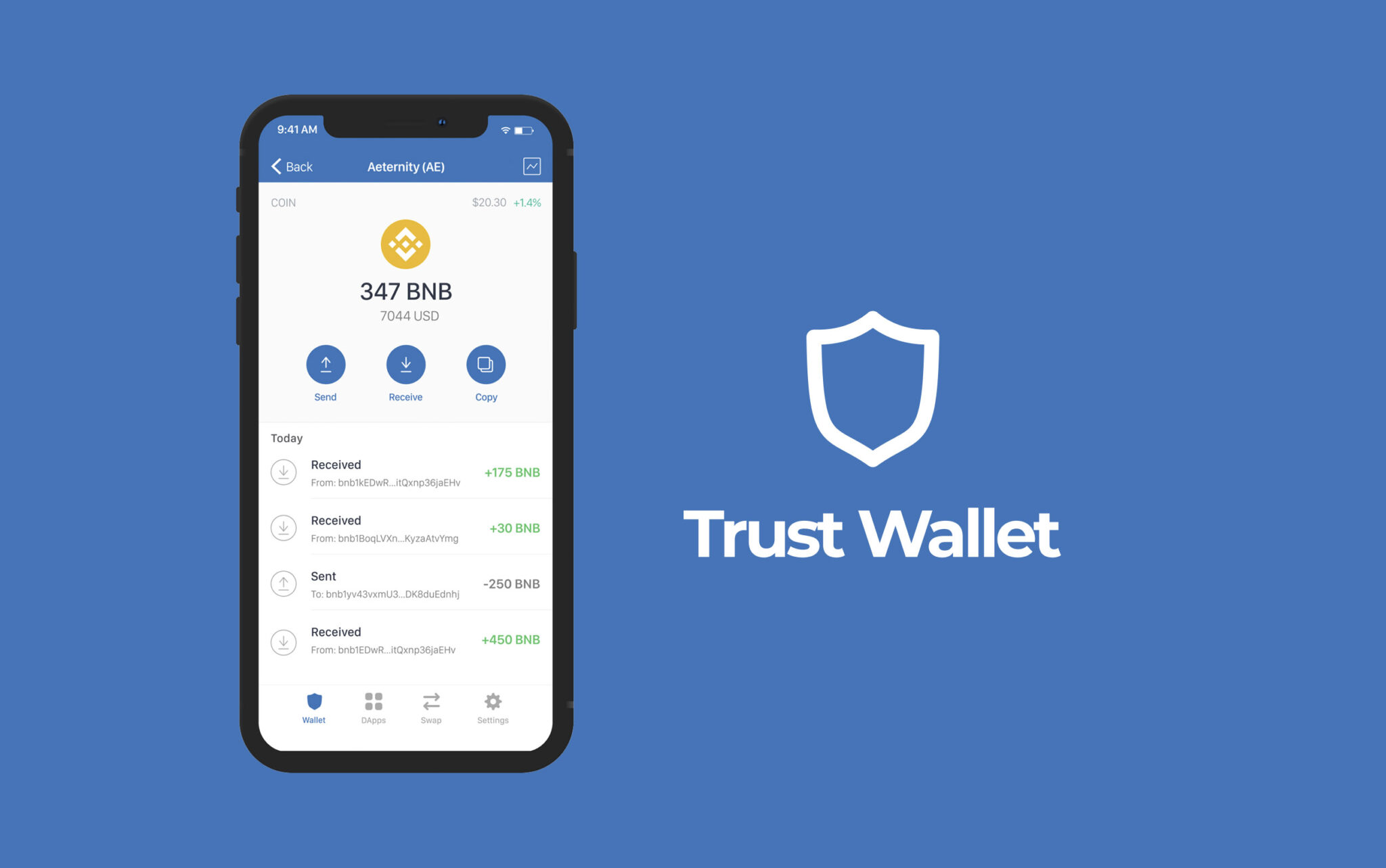 trust wallet app etn payment id